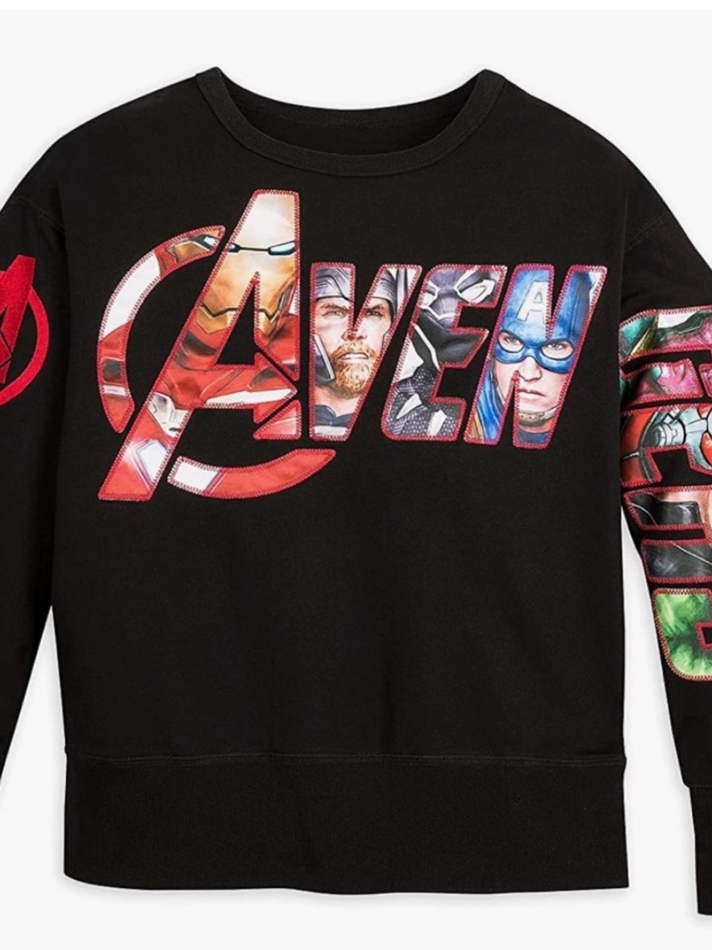 Disney Black Avengers Graphic Crewneck Sweatshirt